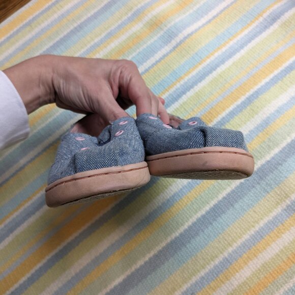 ⭐ Toms Blossom Slub Chambray shoes size 10 - Picture 5 of 9